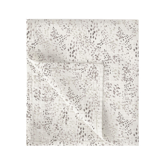 Muselina bambú dots beige café Bimbidreams