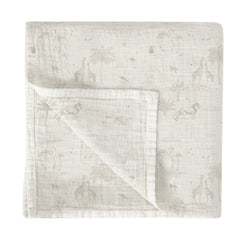 Muselina estampado animales beige Bimbidreams