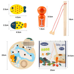 Juguete Pesca Madera Montessori medidas 