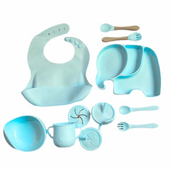 Set de Vajilla  Silicona Alimentación Elefante Estilo