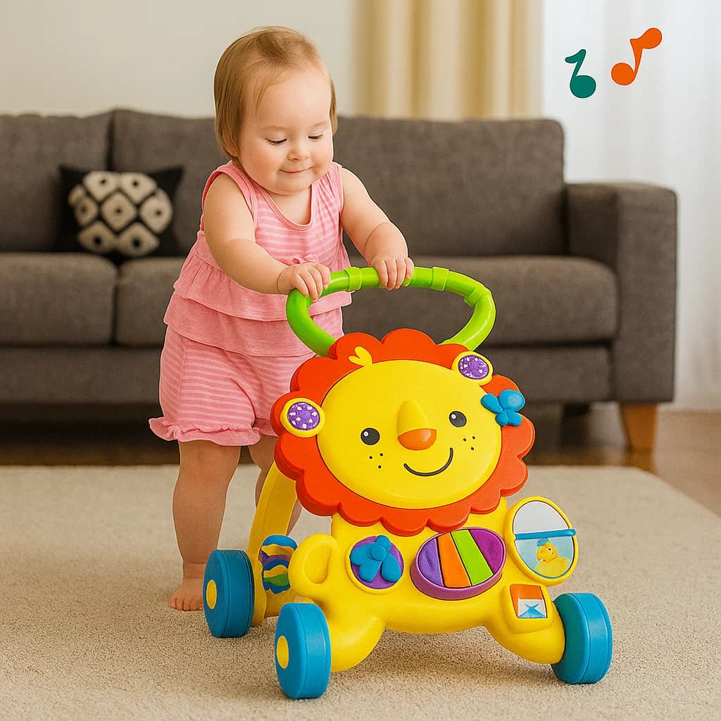 Andadera Con Piano Musical Leon