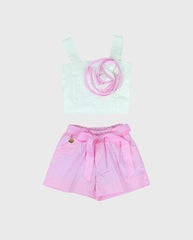 Conjunto Short Correa Flor