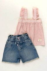 Conjunto Short Denim Bebé Niña Joy Baby