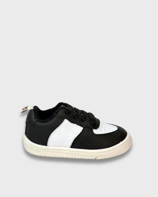 Tenis Bebé Niño Combinado Negro Melosos Moda