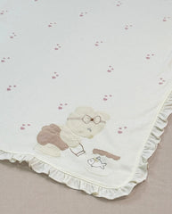 Set Primer Día Oso Pez Bebé Frambuesa Blanket
