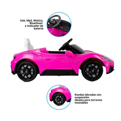 Carro Montable Eléctrico Maserati MC20 Rosa detalle