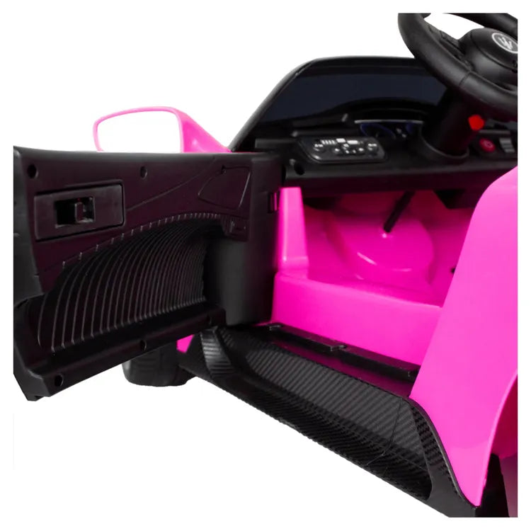 Carro Montable Eléctrico Maserati MC20 Rosa puerta