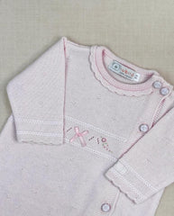 Primer Día Tricot 100% Algodón Peruano Rosa Detalle