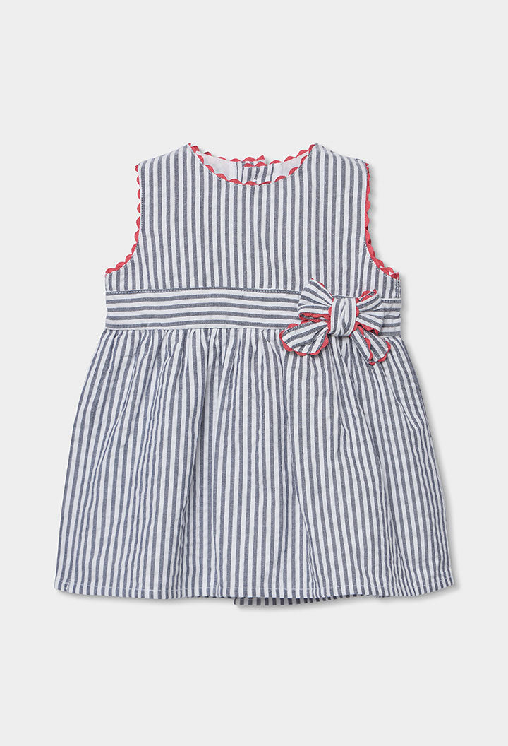 Vestido Detalle Moño Rayas Boboli estilo