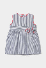 Vestido Detalle Moño Rayas Boboli estilo