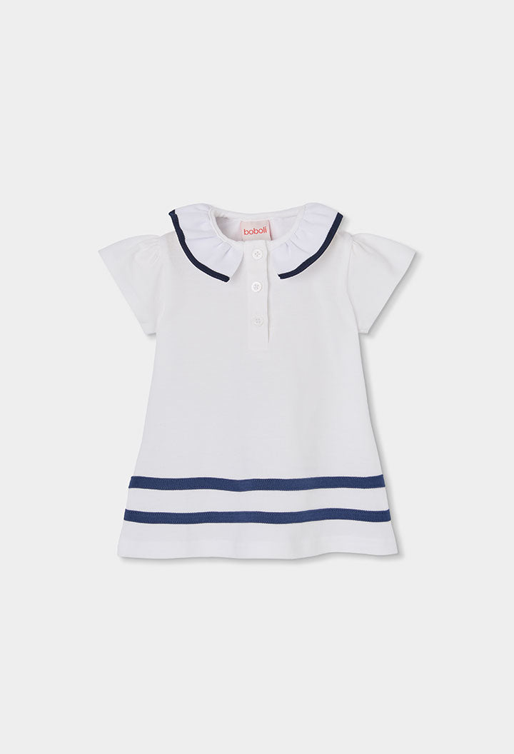 Vestido Polo Rayas Blanco Boboli