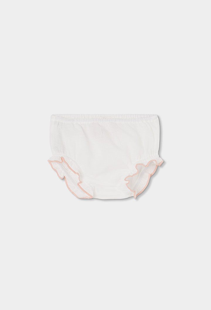 Vestido Bordado Tulipanes Blanco Boboli panty
