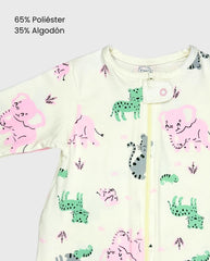 Set 3 Pijamas Estampado Bordado y Estampado Animales Detalle