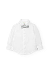 Camisa Manga Larga con Corbatín Blanco Boboli 