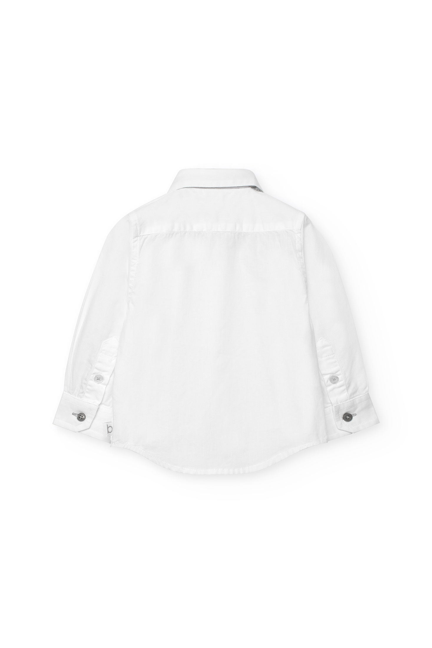 Camisa Manga Larga con Corbatín Blanco Boboli Estilo