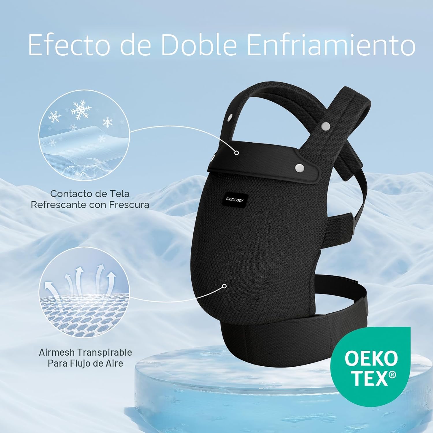 Cargador Ergonómico Acogedor y Ligero Momcozy efecto