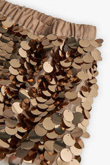 Falda Lentejuelas Dorado Boboli diseño