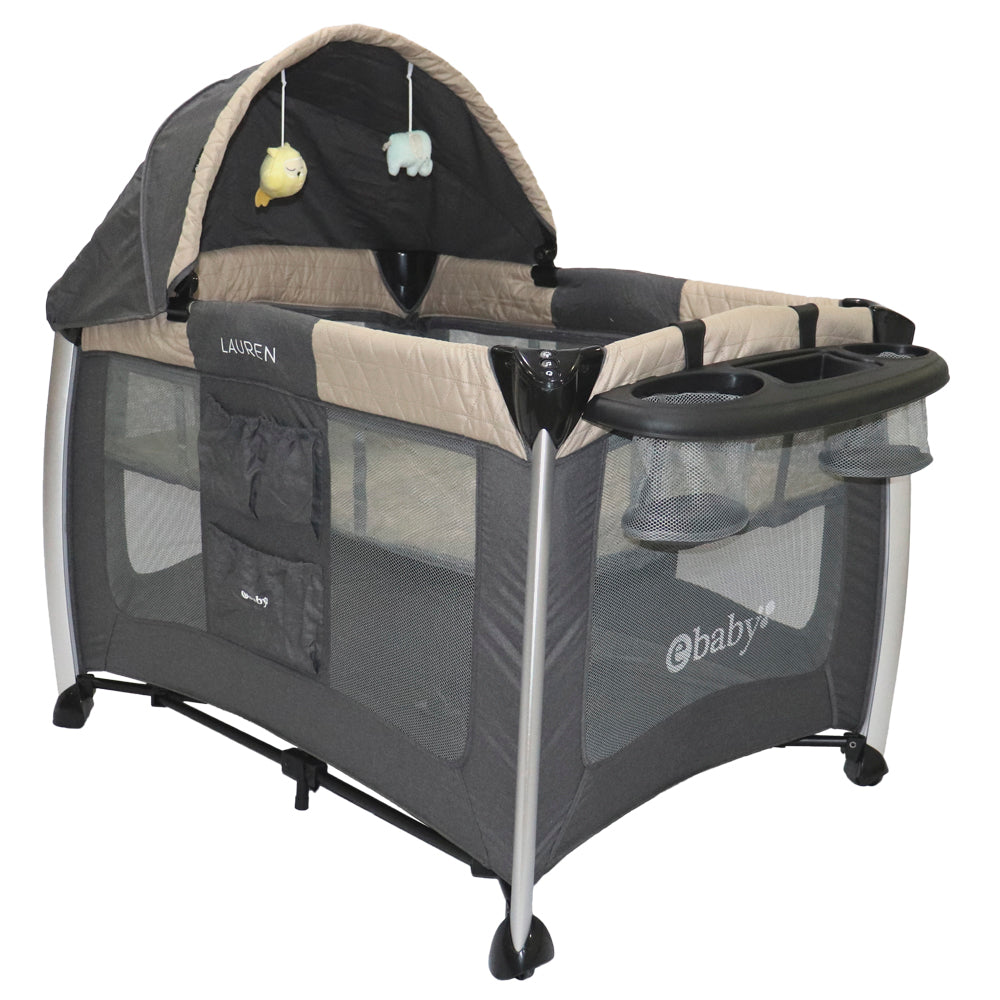 Cuna Corral Luren Beige Ebaby DISEÑO
