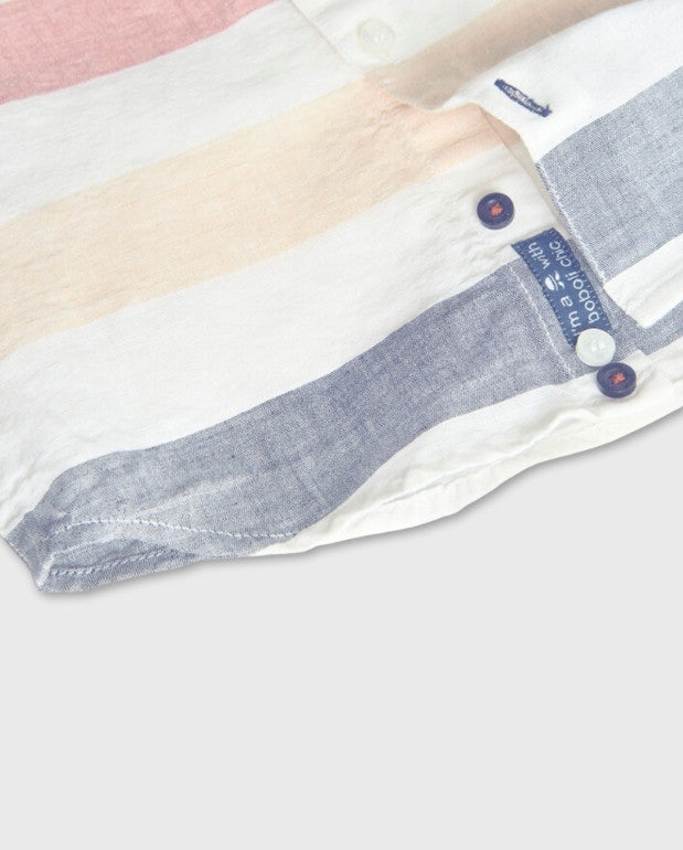 Camisa Manga Larga Rayas Boboli Elegante