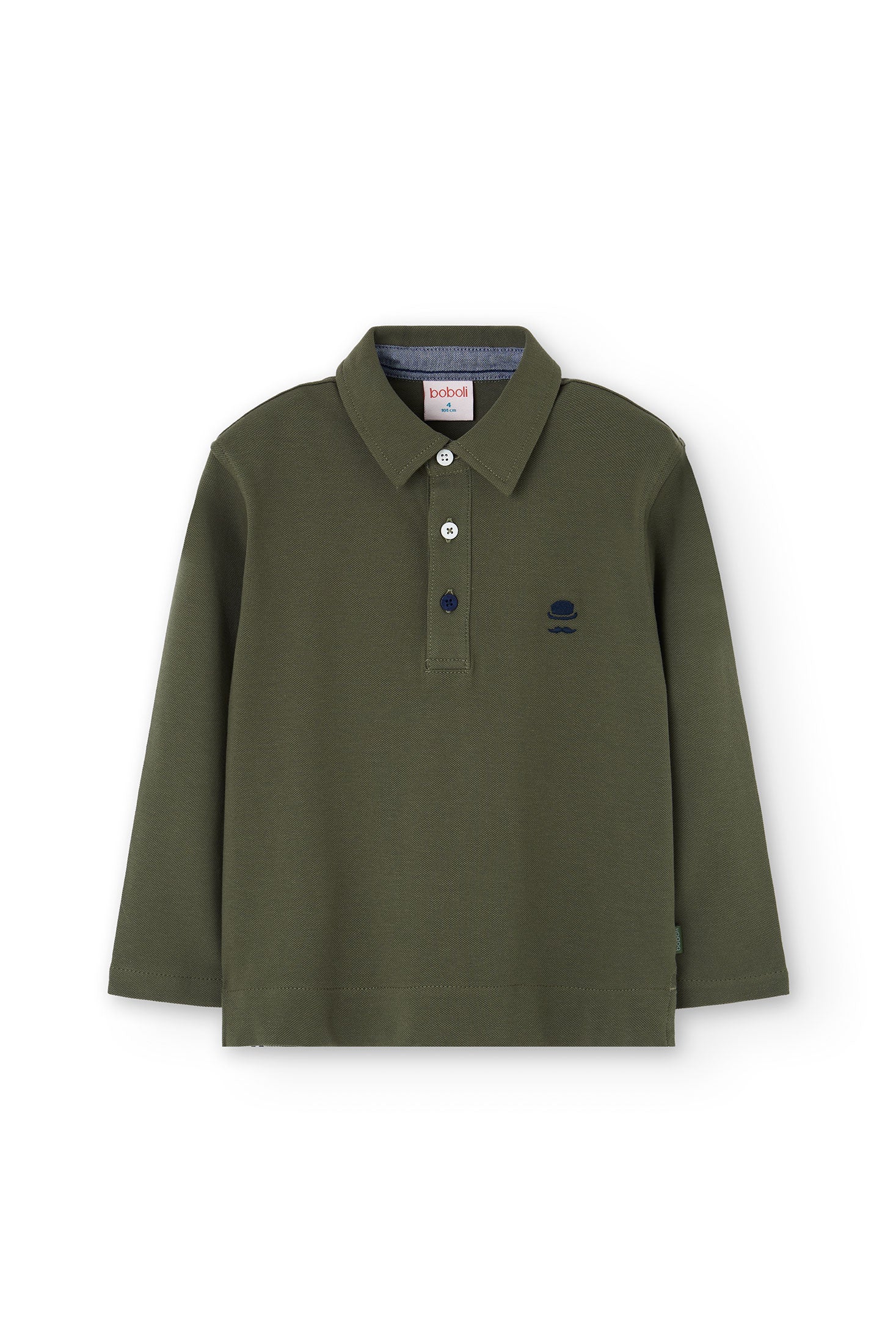 Polo Manga Larga Verde Oliva Boboli 