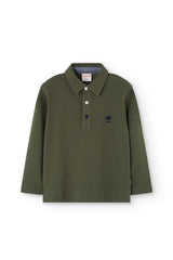 Polo Manga Larga Verde Oliva Boboli 