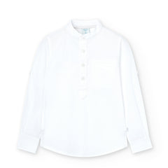 Camisa Manga Larga Lino Blanca