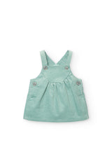 Vestido Pana Flores Verde Menta Boboli Tono
