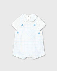 Conjunto Overol Cuadros Blanco Boboli