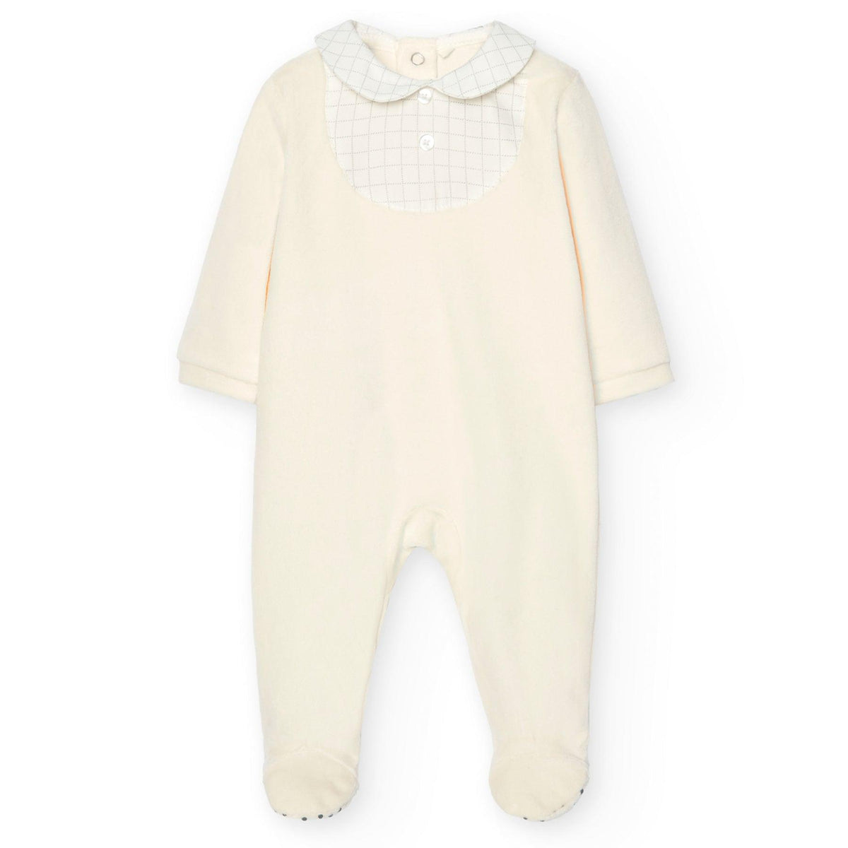 Pijama Pelele Terciopelo Blanco