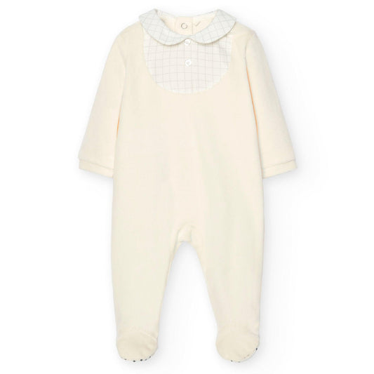 Pijama Pelele Terciopelo Blanco