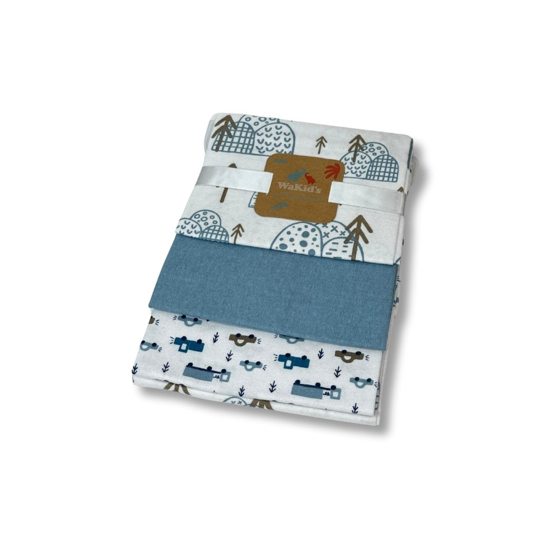 Set 3 Muselinas Estampado Niño Gris