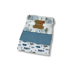 Set 3 Muselinas Estampado Niño Gris