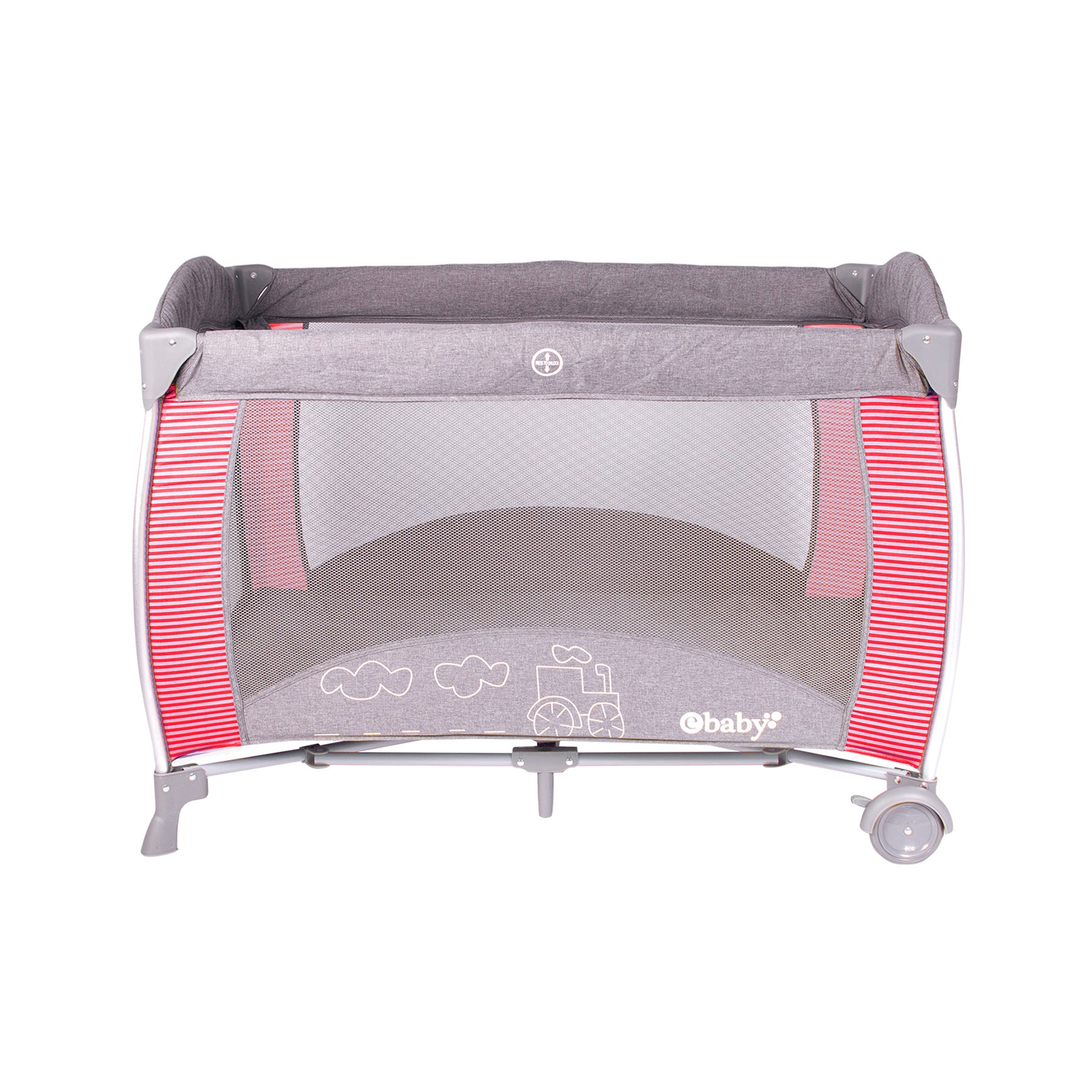 Cuna Corral Noa Rojo Ebaby® funciones