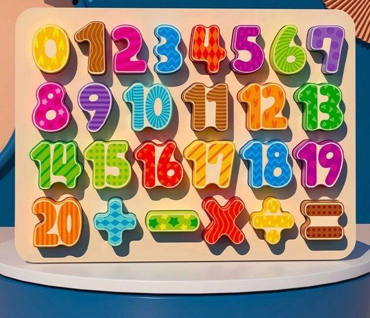 Tabla De Madera Números Estampados