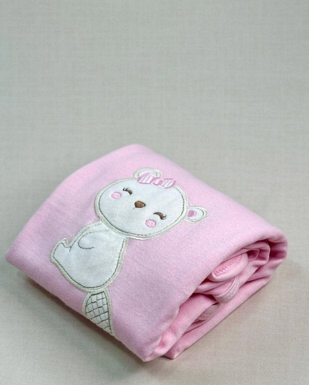 Set Primer Dia Ardilla Baby Rosa Cobija