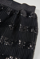 Conjunto Falda Tul Lentejuelas Negro Boboli detalle