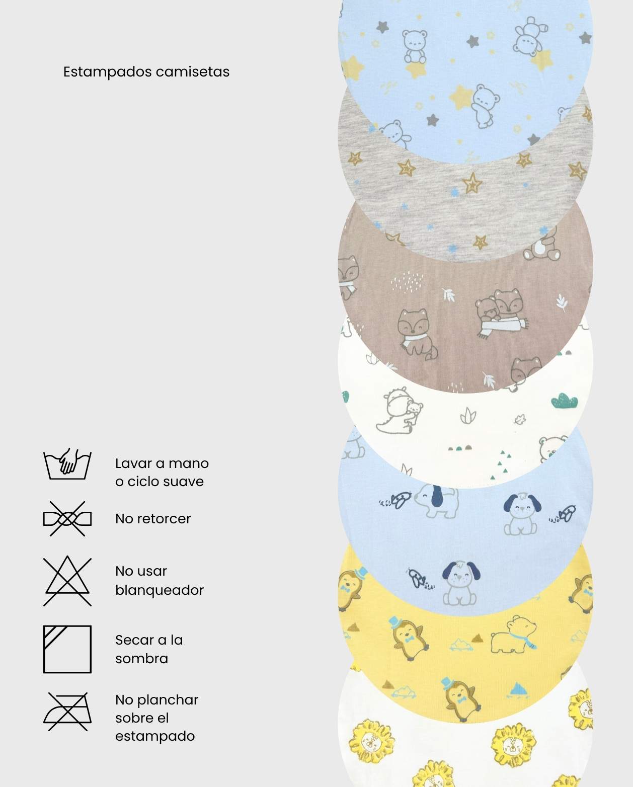 Semanario Algodón 24 Piezas Animales Niño Instrucciones 