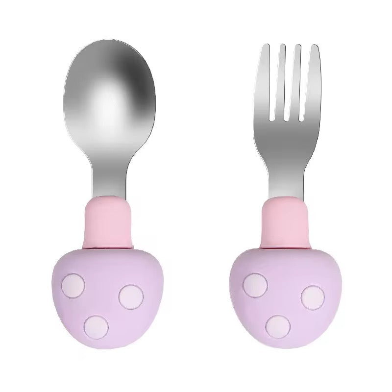 Set de Cubiertos Metalizado Hongo Lila