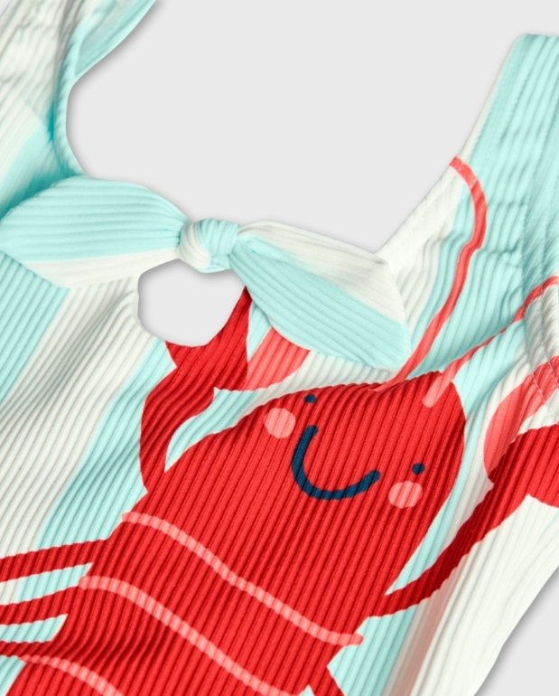 Vestido de Baño Enterizo Langosta Boboli Textura