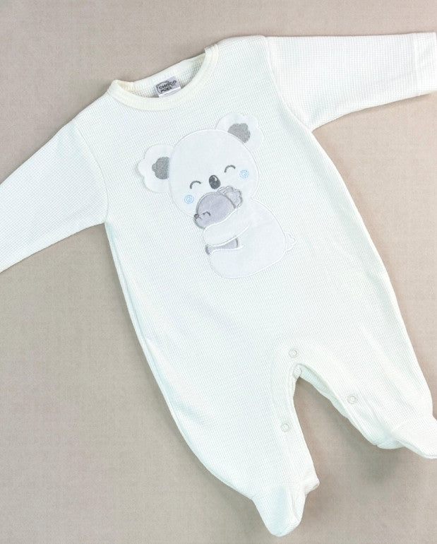 Set Primer Día Bordado Koala Blanco Bebes