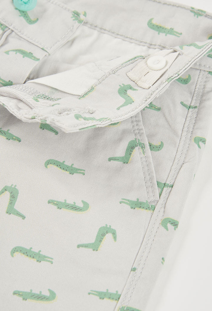 Conjunto Polo Bermuda Cocodrilo Verde Boboli detalle