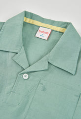 Conjunto Polo Bermuda Cocodrilo Verde Boboli estilo
