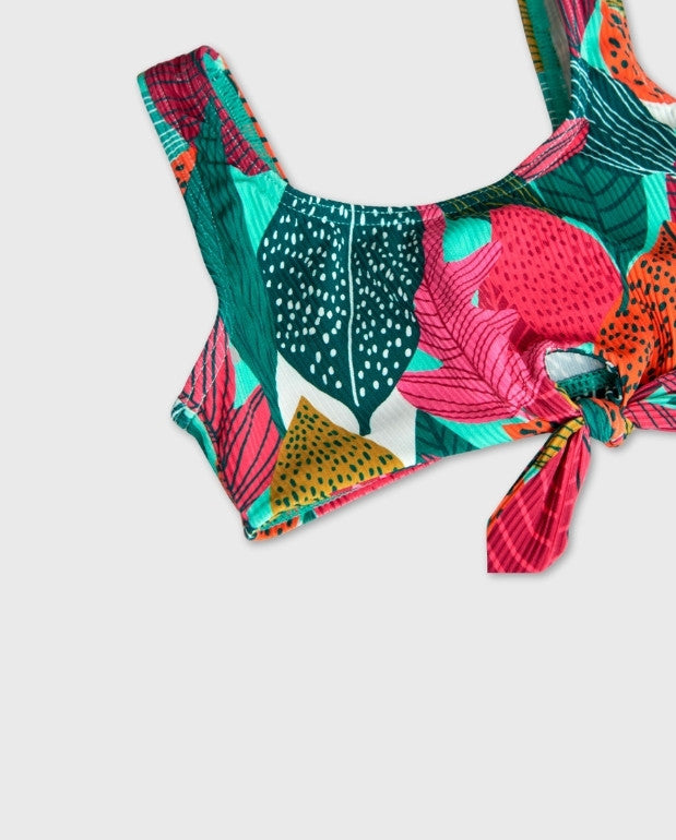 Vestido de Baño Estampado Verde Boboli Top