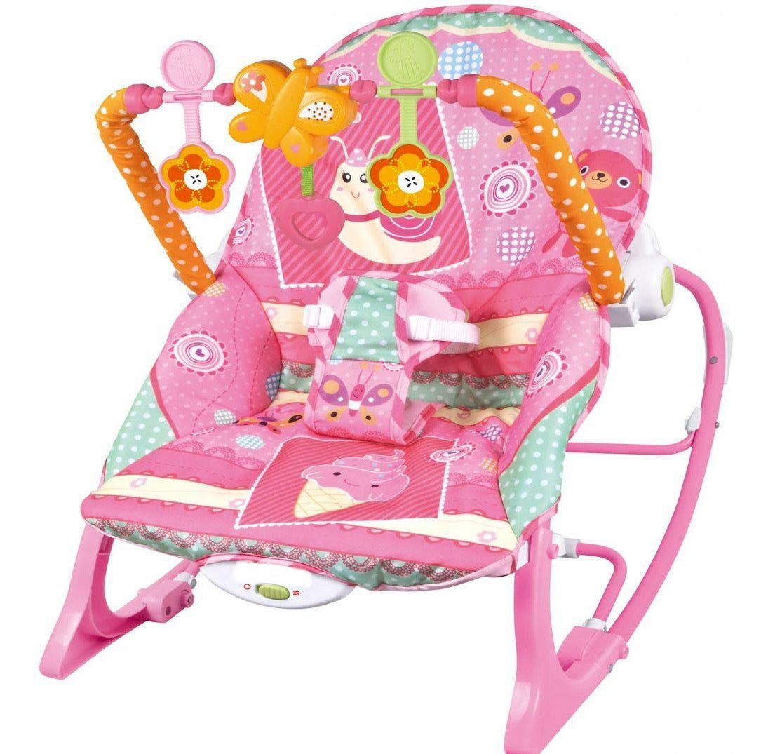 Silla Mecedora Vibradora Musical Caracol Fucsia