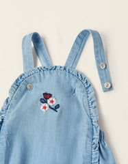 Conjunto Overall Body Denim