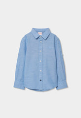 Camisa Manga Larga Azul Boboli