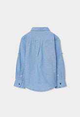 Camisa Manga Larga Azul Boboli