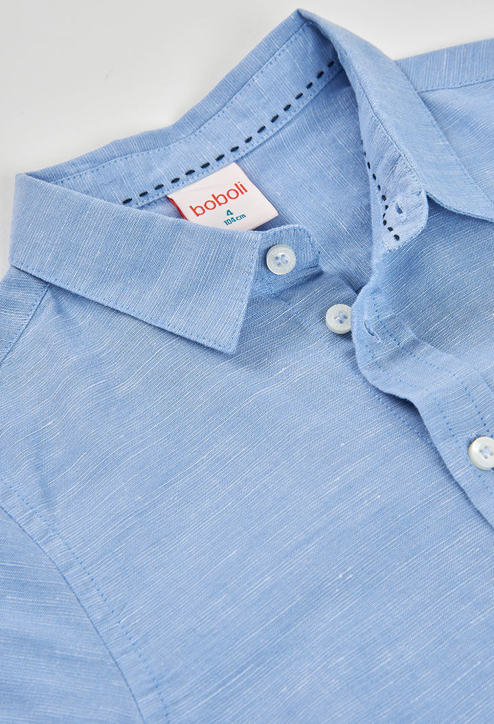 Camisdetallea Manga Larga Azul Boboli 