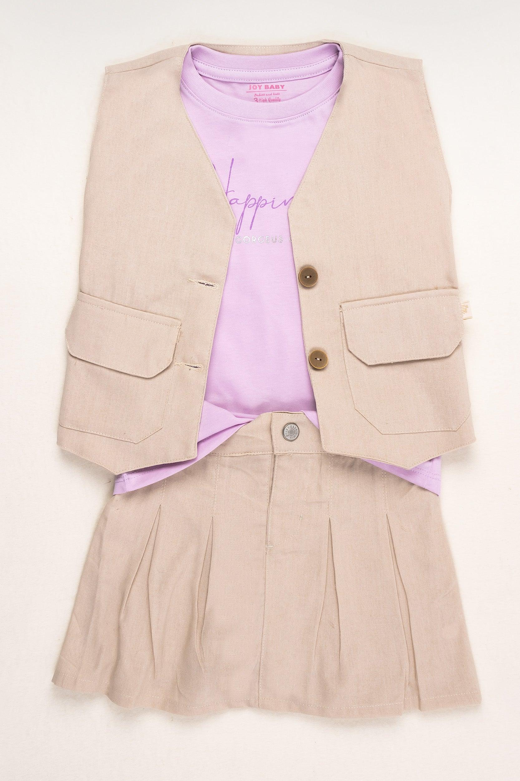 Conjunto Falda Y Chaleco Para Niña Verano | Travesuras tejido