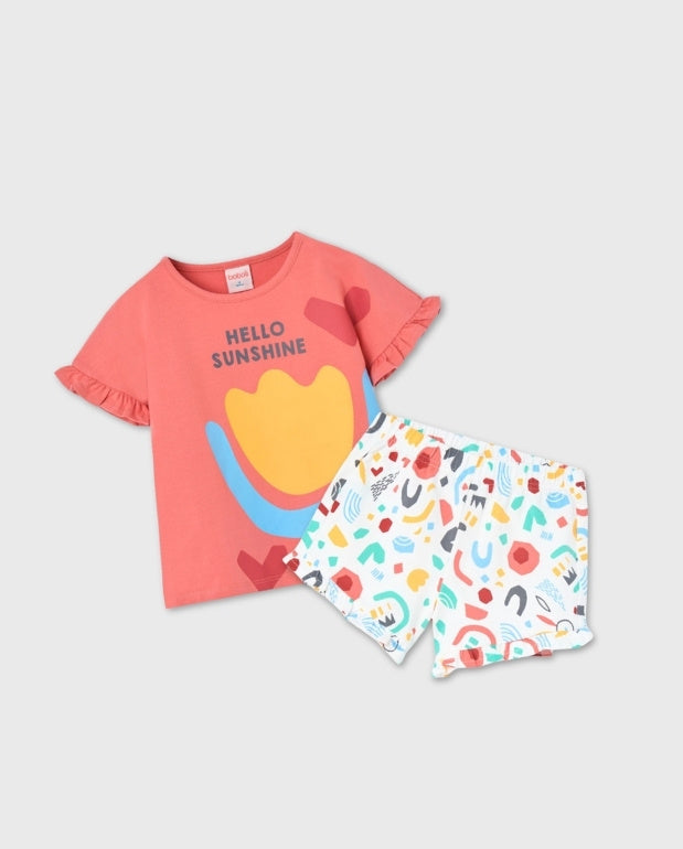 Conjunto Multiusos Short Salmon Boboli Set